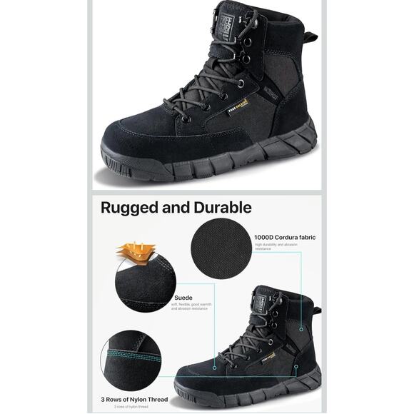 Hiking Work Women's Size 6.5 Tactical Boots Lightweight Waterproof Military - Picture 1 of 6
